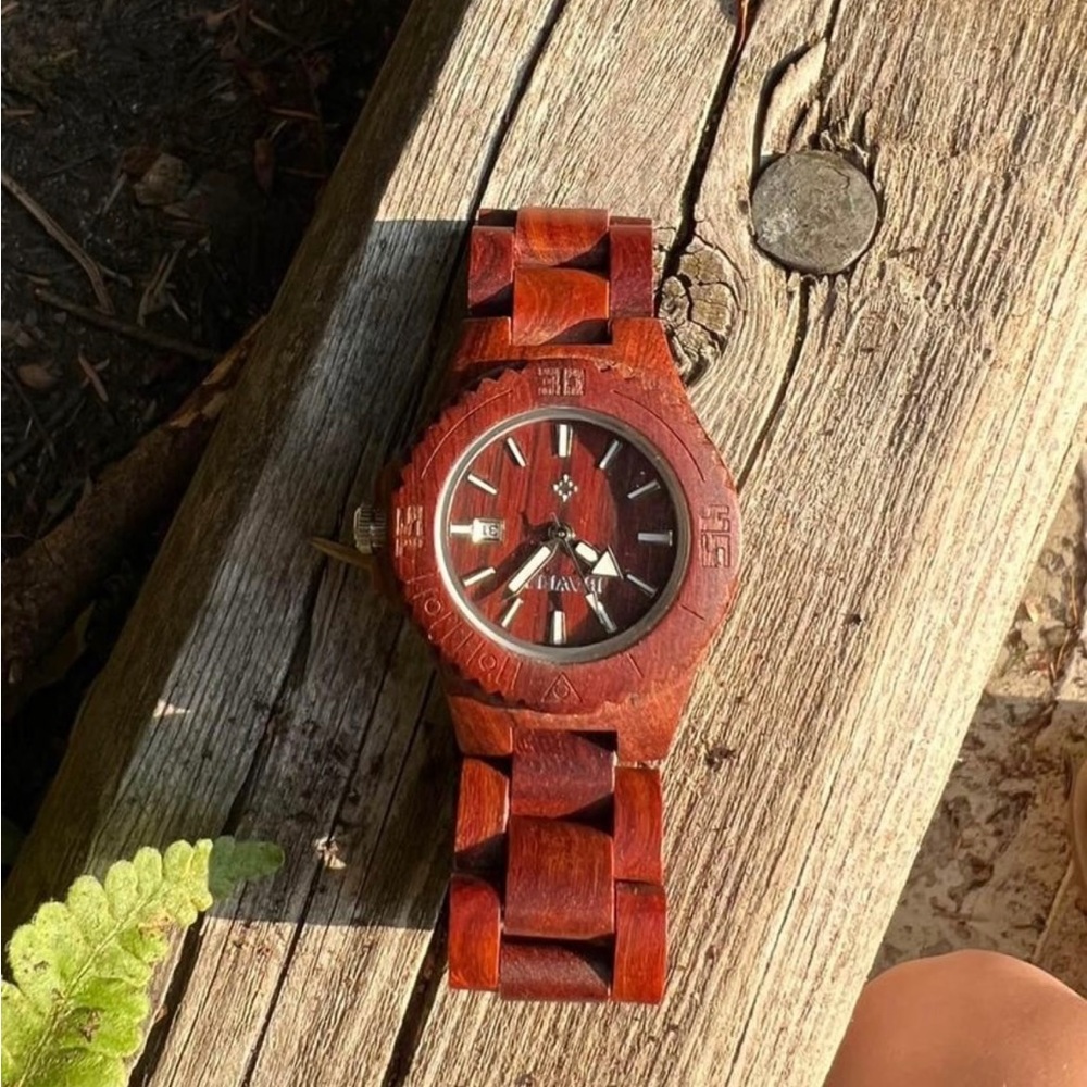 Women’s wooden wristwatch